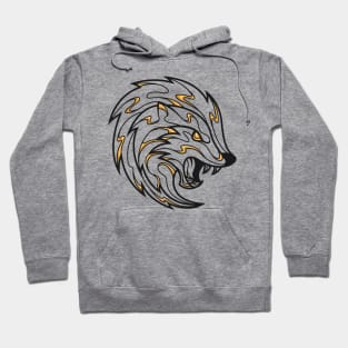 yellow and black loyal badger. line Hoodie